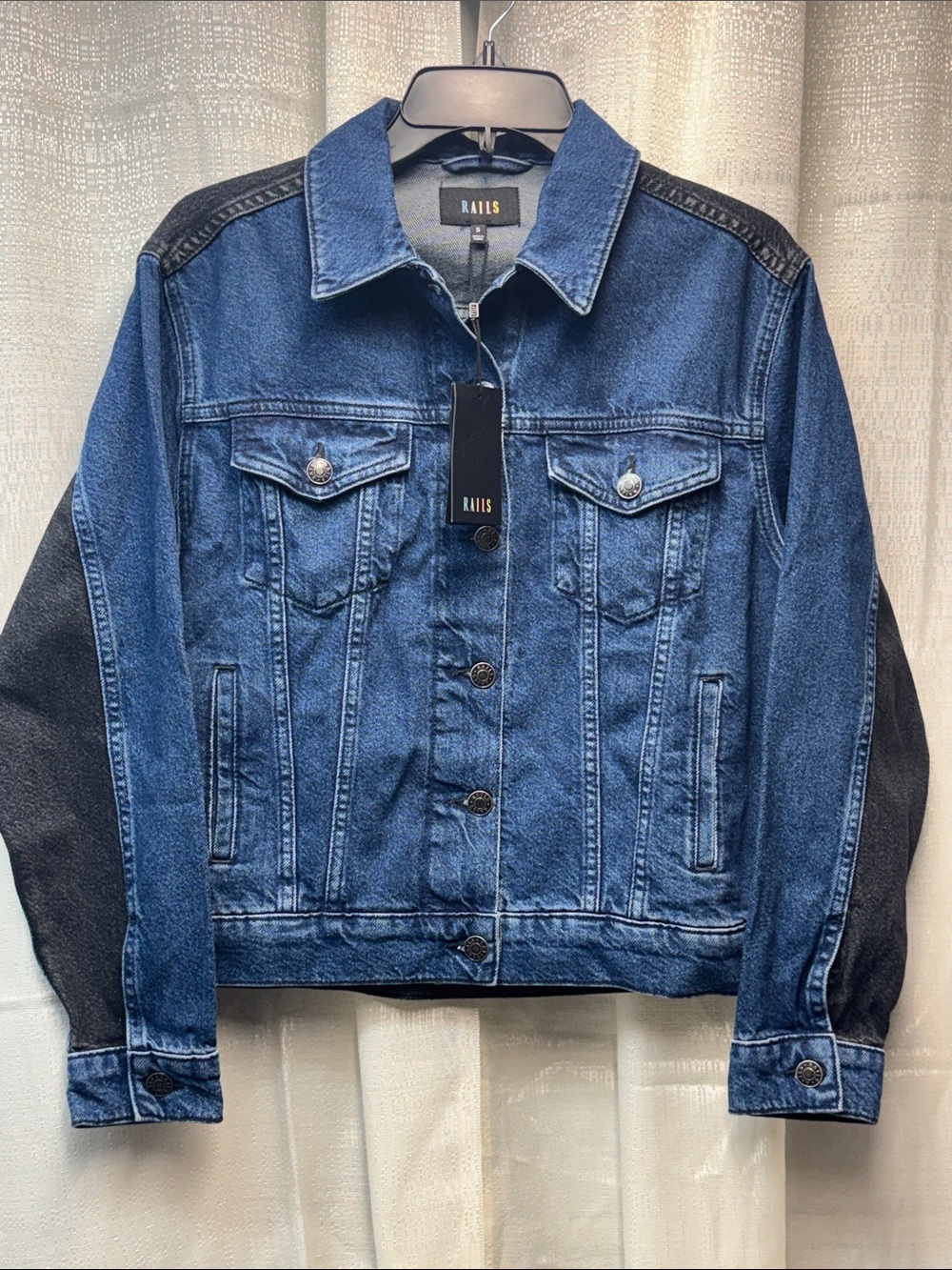 Rails the mulholland gemini color block jean jacket nwt